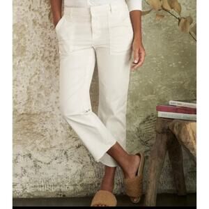 Frank & Eileen Blackstone Crop Utility Pants in Chalk Size 4